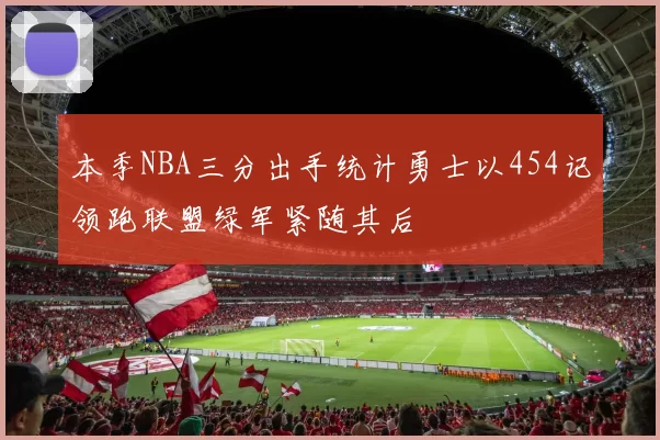 本季NBA三分出手统计勇士以454记领跑联盟绿军紧随其后